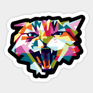 colorful cat artworks Sticker